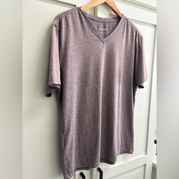 01.Algo Men’s Performance V Neck t-Shirt Medium UPF 40 Sustainable Activewear - Picture 5 of 7